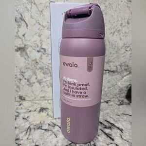 Owala Lavender purple grey Insulated Water Bottle with Straw 32oz